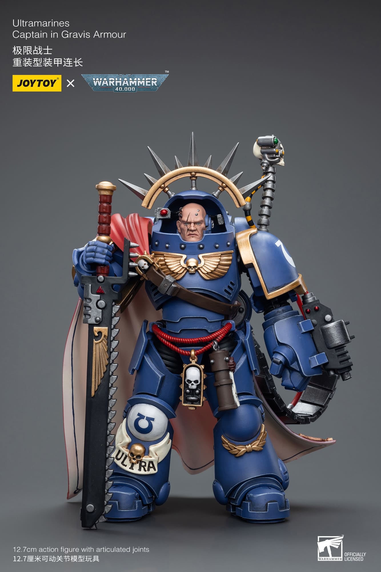 JoyToy WH40K Ultramarines Captain in Gravis Armour