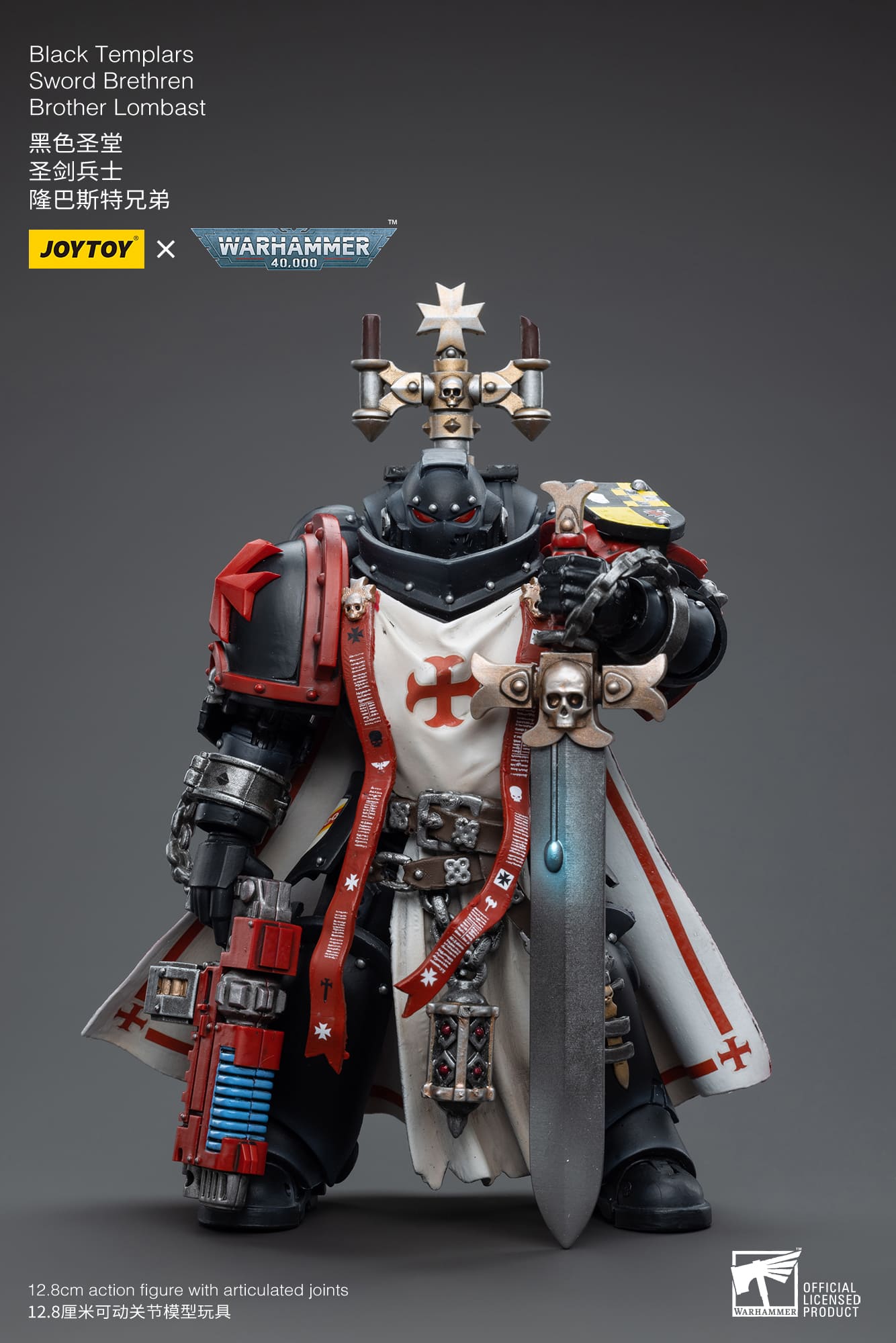 JoyToy WH40K Black Templars Sword Brethren Brother Lombast