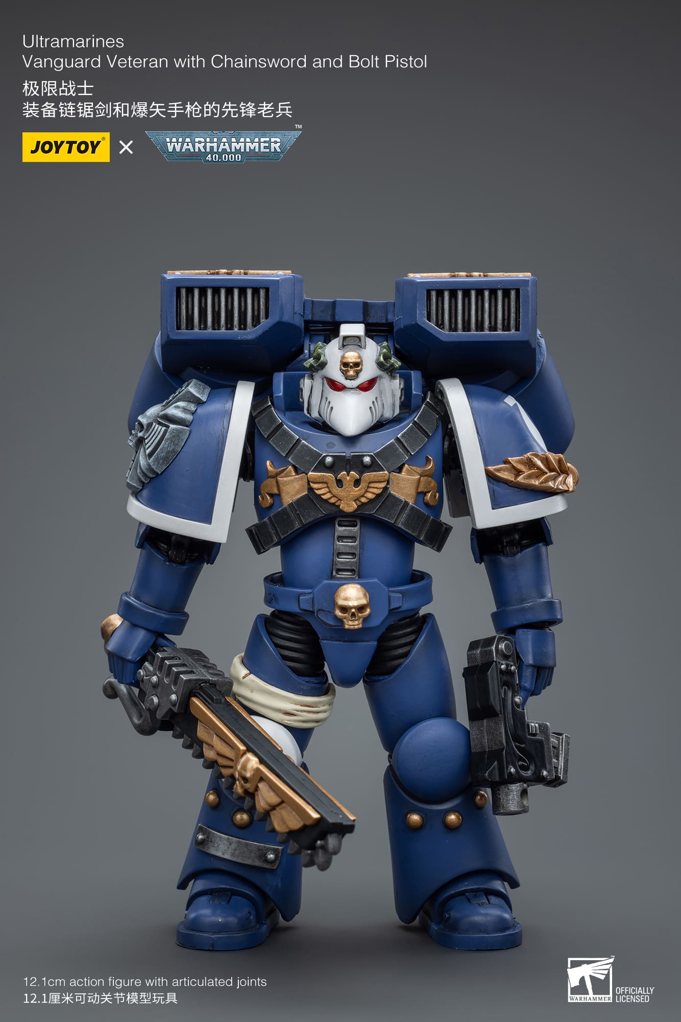JoyToy WH40K Ultramarines Vanguard Veteran with Chainsword
