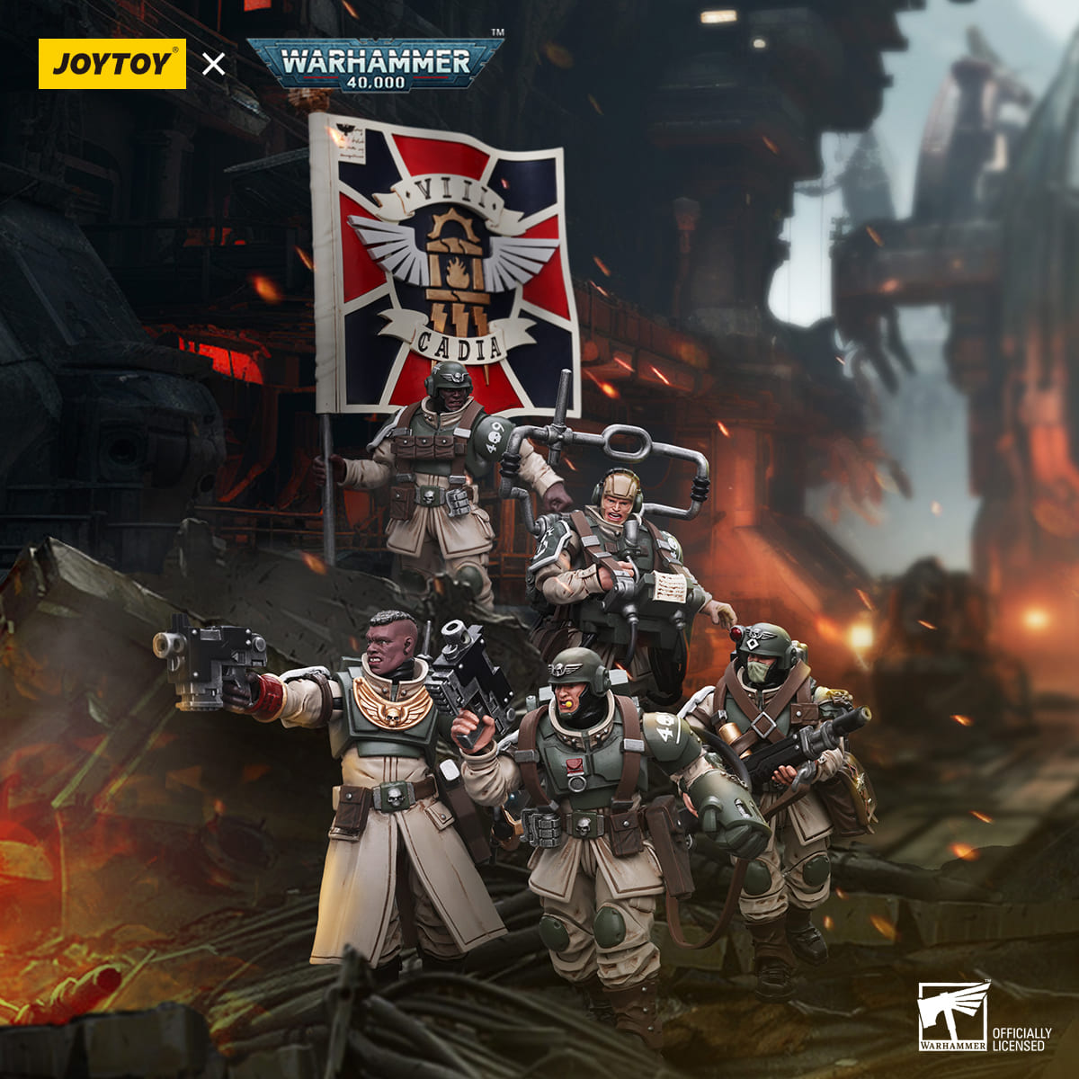 JoyToy WH40K Astra Militarum Cadian Command Squad Set