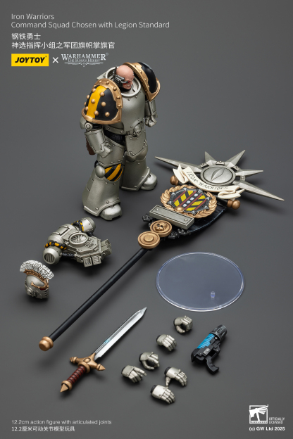 JoyToy WH40K Iron Warriors Command Squad Chosen with Legion Standard