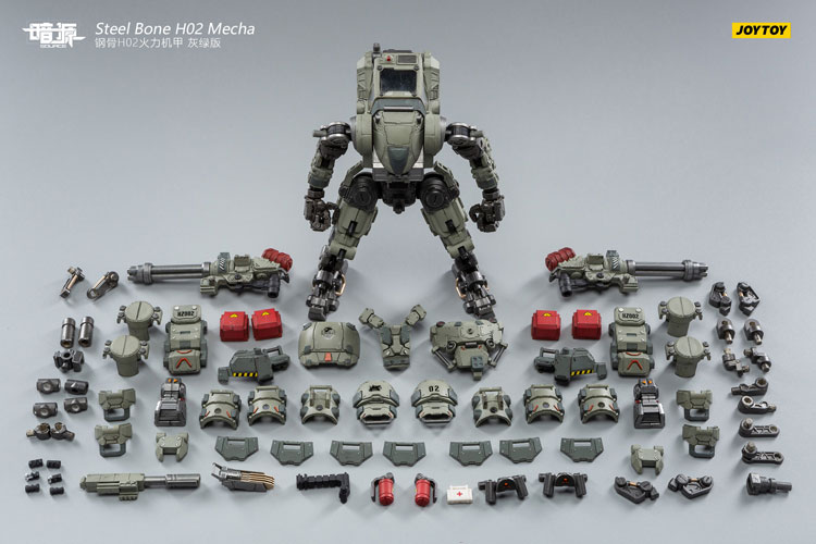 JoyToy Dark Source Steelbone Firepower Mecha H02 Grey-Green