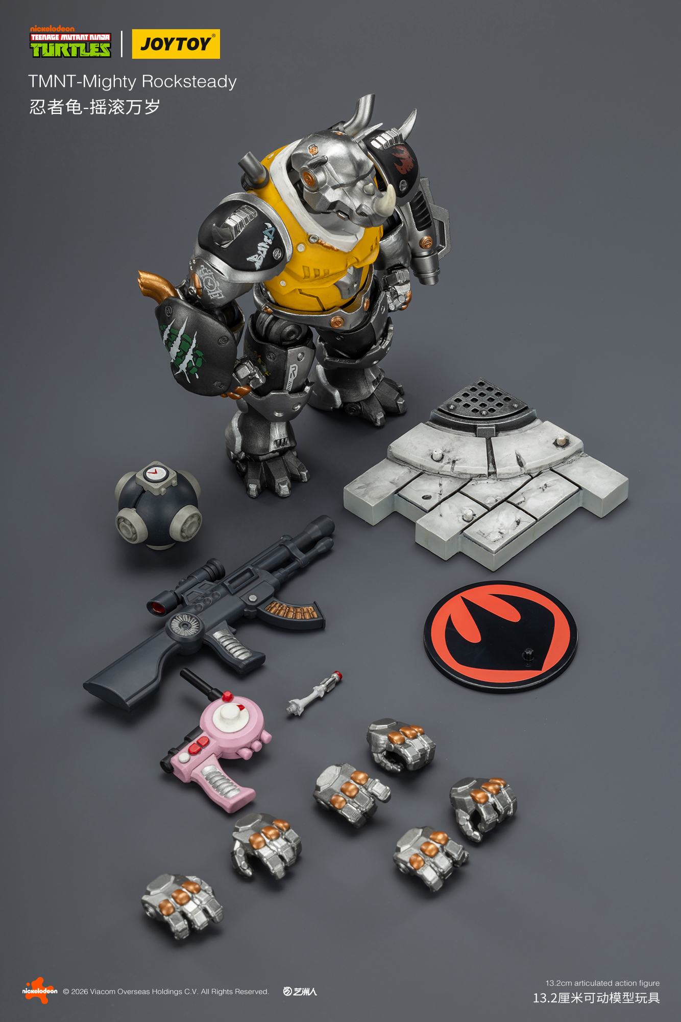 JoyToy Action Figure TMNT - Mighty Rocksteady