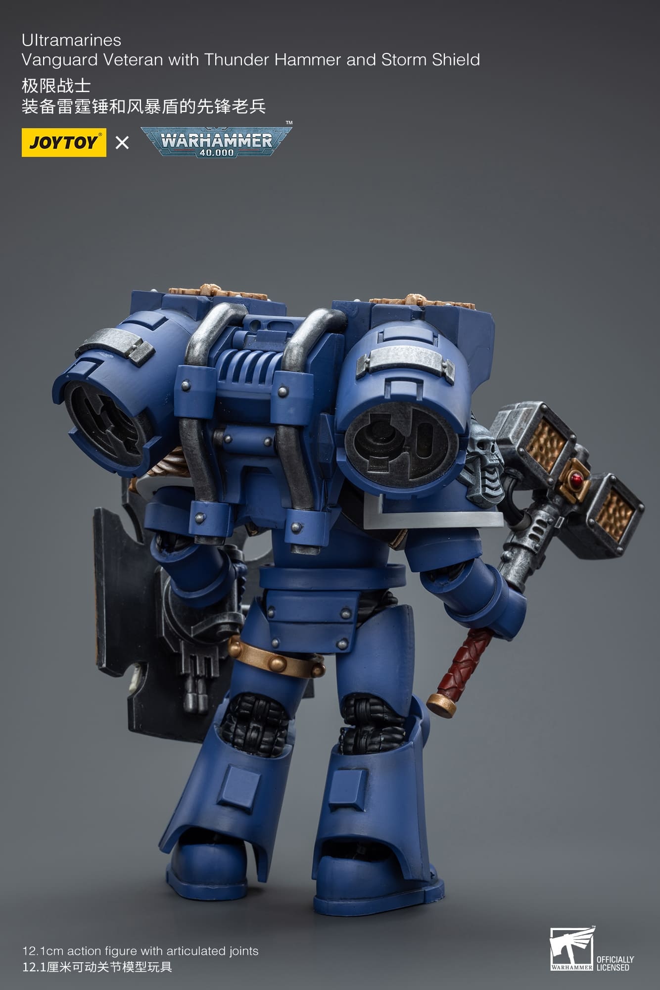 JoyToy WH40K Ultramarines Vanguard Veteran with Thunder Hammer and Storm Shield