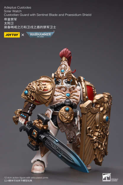 JOYTOY WH40K Adeptus Custodes Solar Watch Custodian Guard with Sentinel Blade and Praesidium Shield