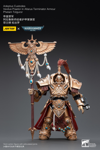 JoyToy WH40K Adeptus Custodes Vexilus Praetor in Allarus Terminator Amour