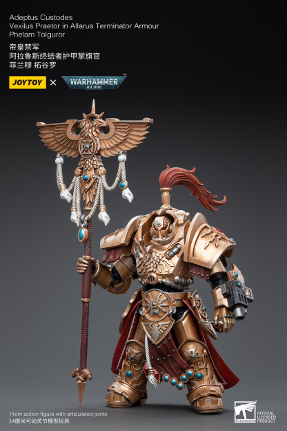 JoyToy WH40K Adeptus Custodes Vexilus Praetor in Allarus Terminator Amour