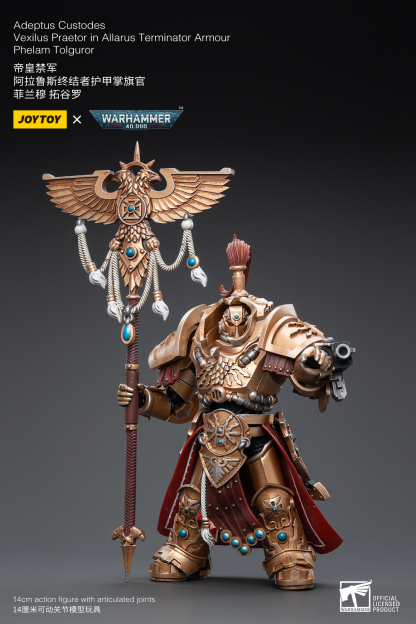 JoyToy WH40K Adeptus Custodes Vexilus Praetor in Allarus Terminator Amour
