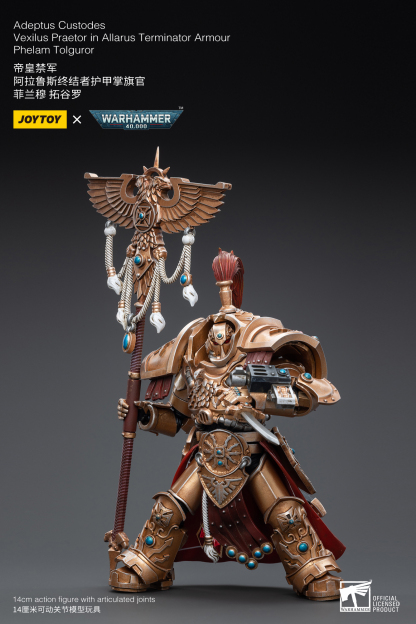 JoyToy WH40K Adeptus Custodes Vexilus Praetor in Allarus Terminator Amour