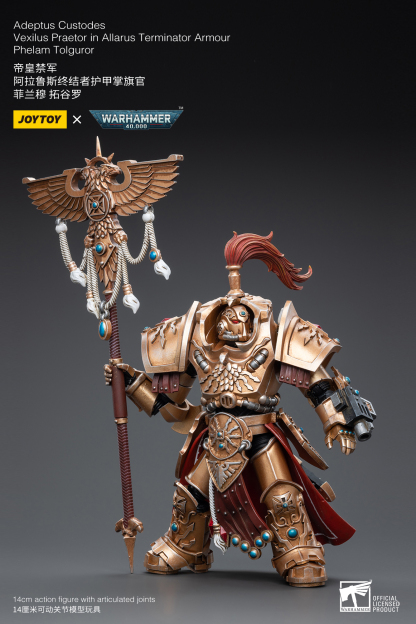 JoyToy WH40K Adeptus Custodes Vexilus Praetor in Allarus Terminator Amour