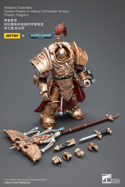 JoyToy WH40K Adeptus Custodes Vexilus Praetor in Allarus Terminator Amour