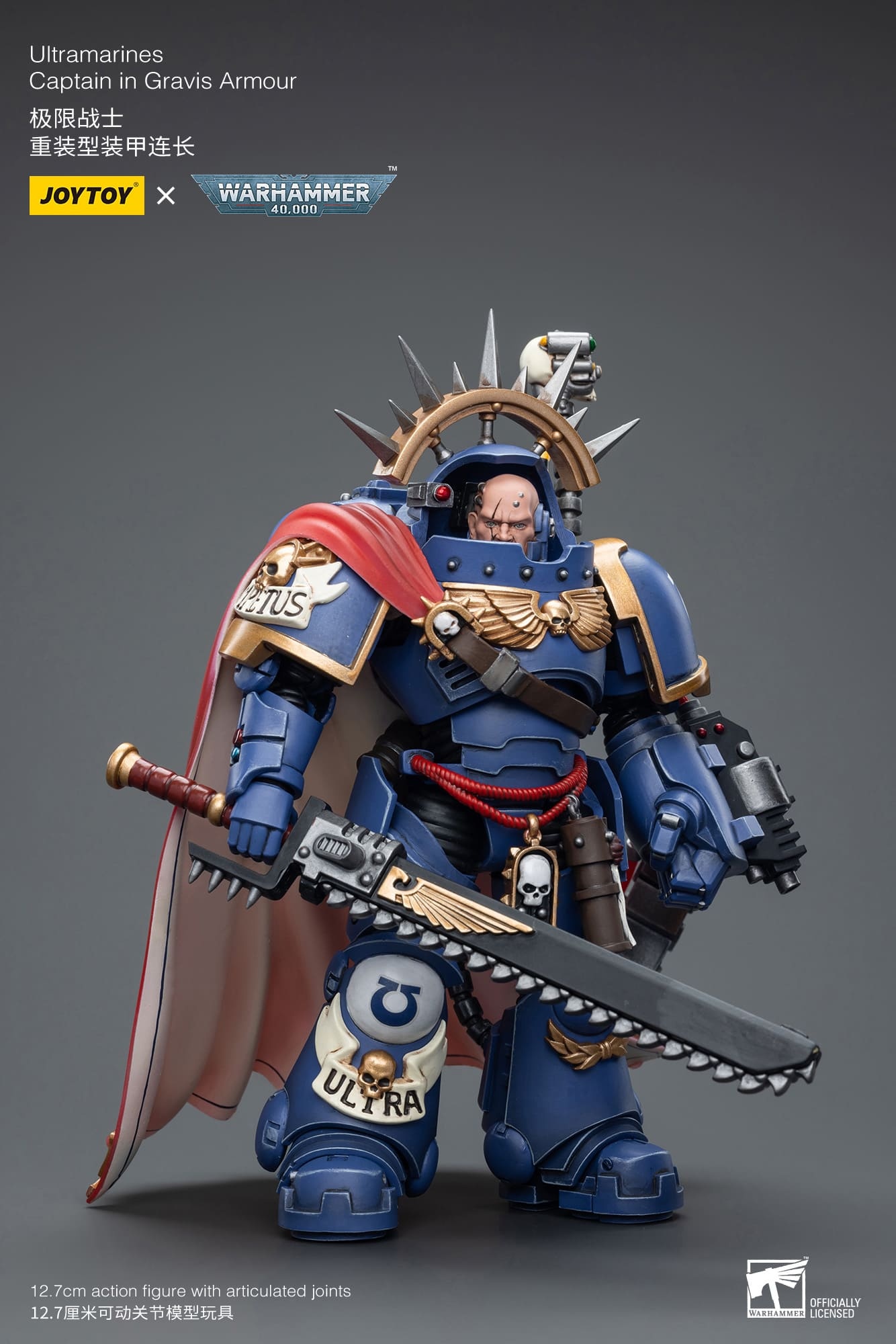 JoyToy WH40K Ultramarines Captain in Gravis Armour