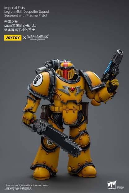 JoyToy WH40K Imperial Fists Legion MKIII Despoiler Squad Sergeant with Plasma Pistol