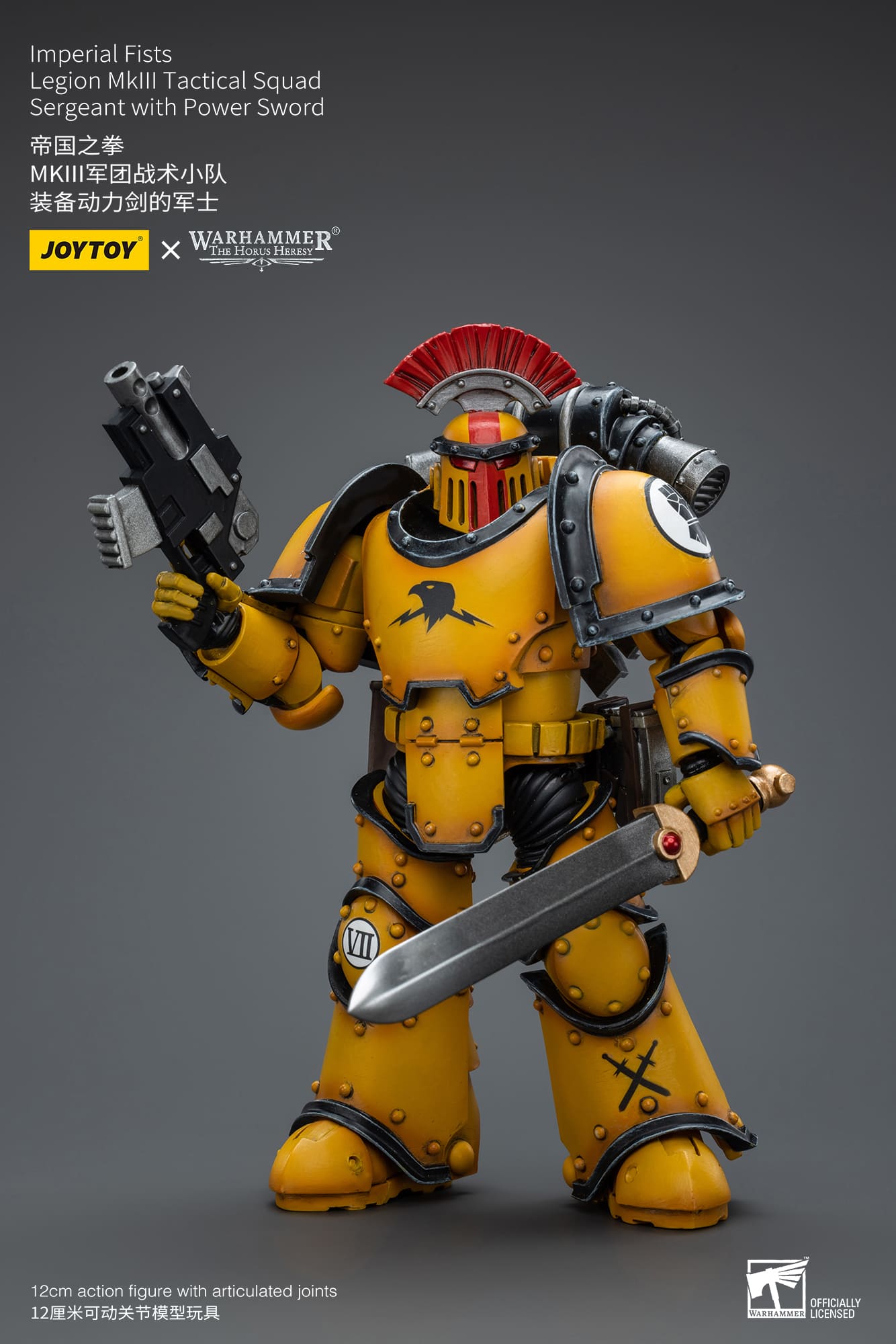 JoyToy WH40K Imperial Fists Legion MKIII Tactical Squad Sergeant with Power Sword