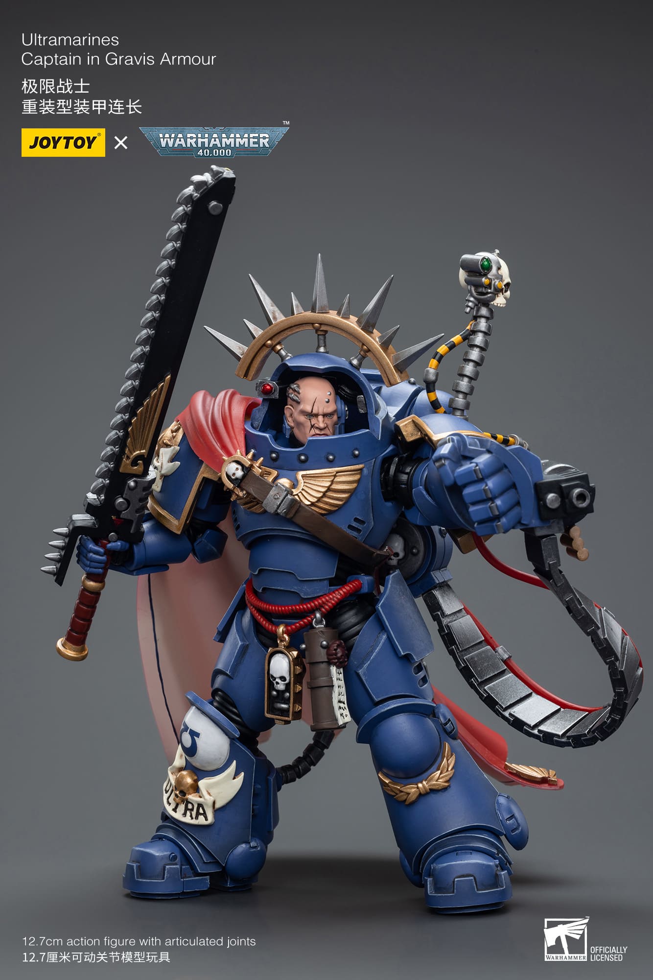 JoyToy WH40K Ultramarines Captain in Gravis Armour