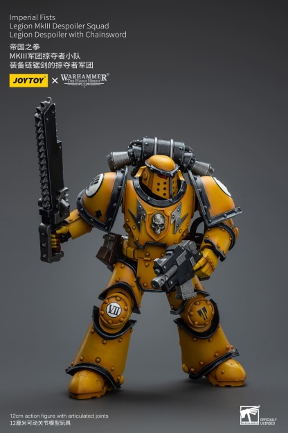 JoyToy WH40K Imperial Fists Legion MKIII Despoiler Squad Legion Despoiler with Chainsword