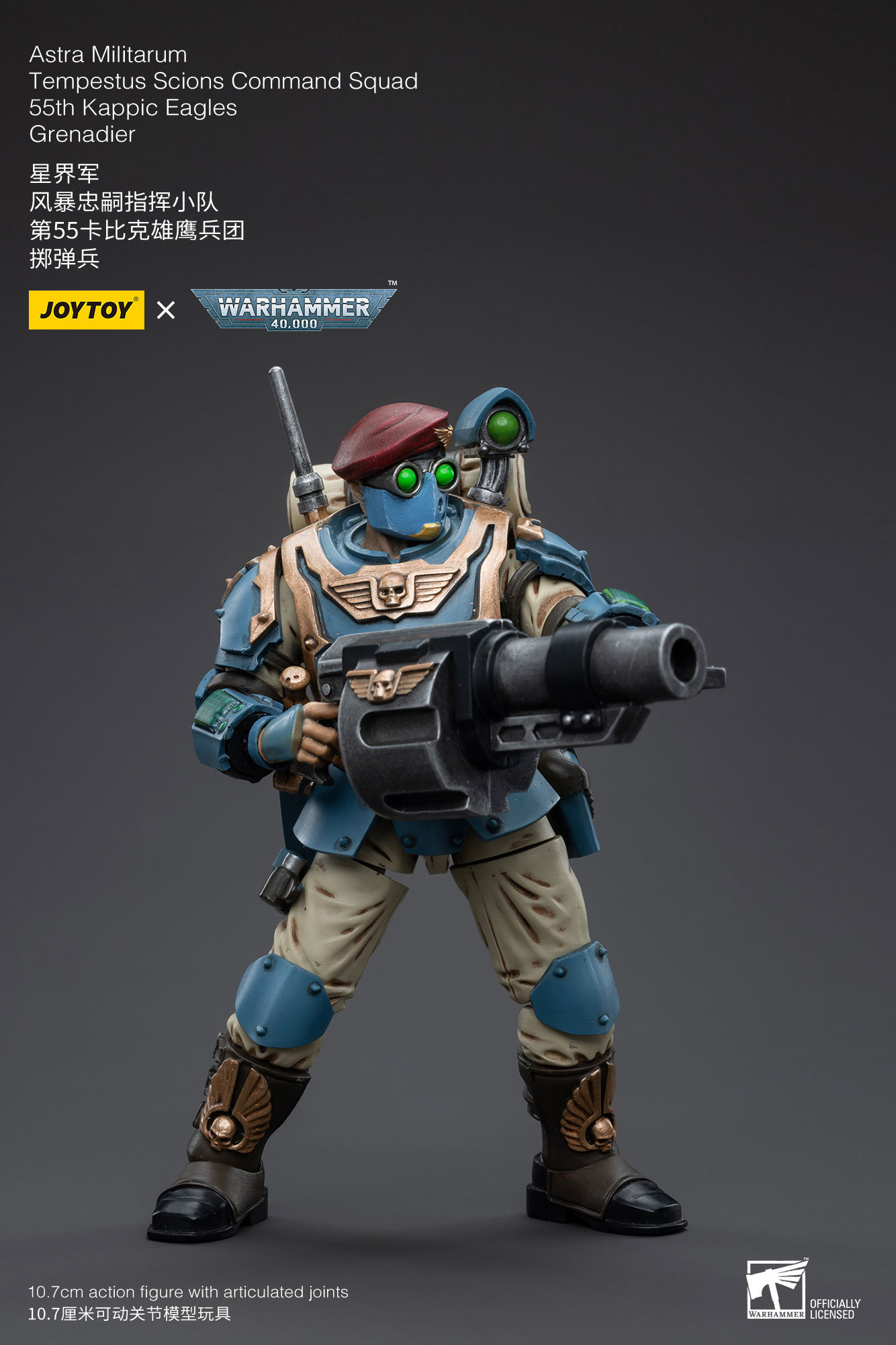 JoyToy WH40K Astra Militarum Tempestus Scions Command Squad 55th Kappic Eagles Grenadier
