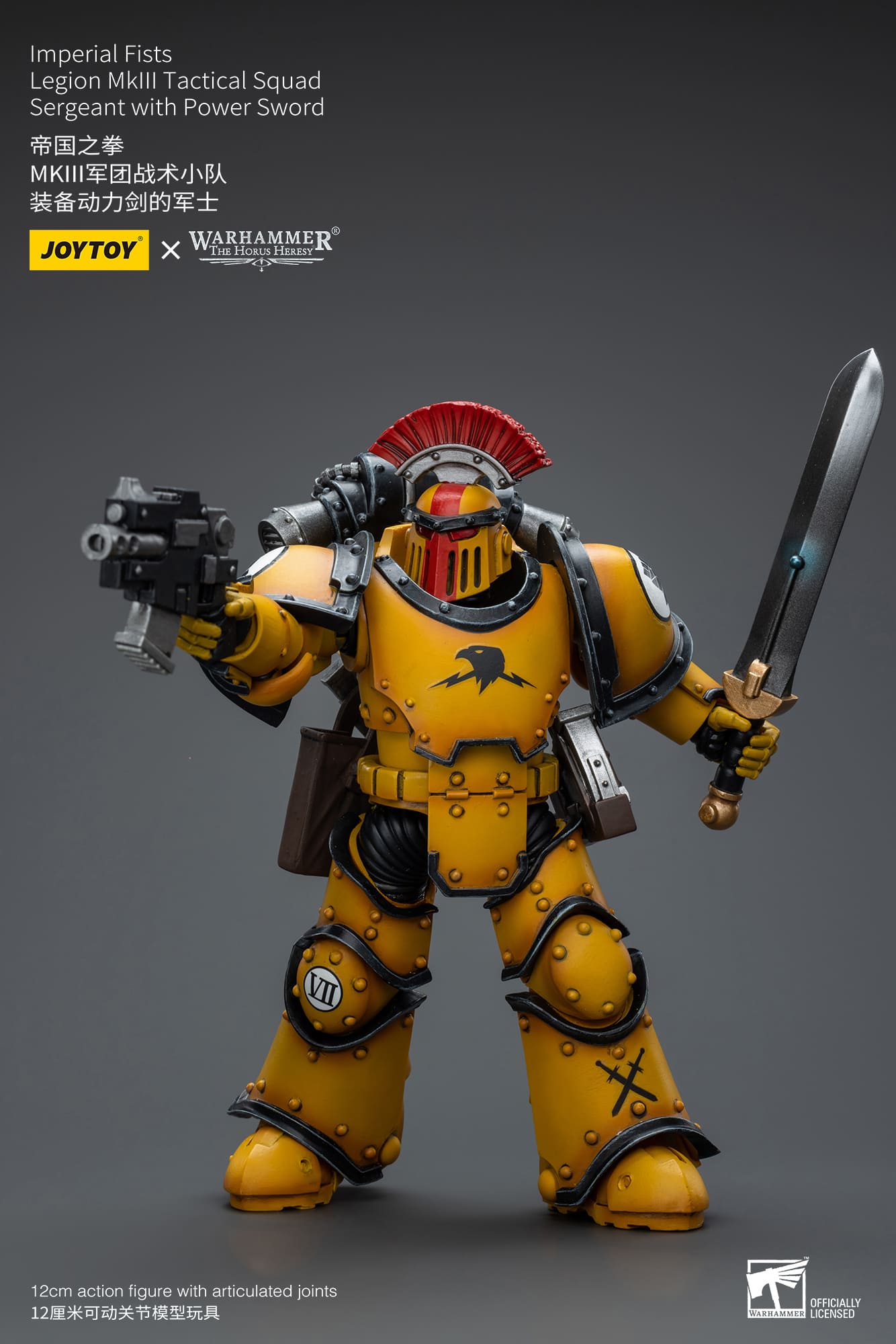 JoyToy WH40K Imperial Fists Legion MKIII Tactical Squad Sergeant with Power Sword