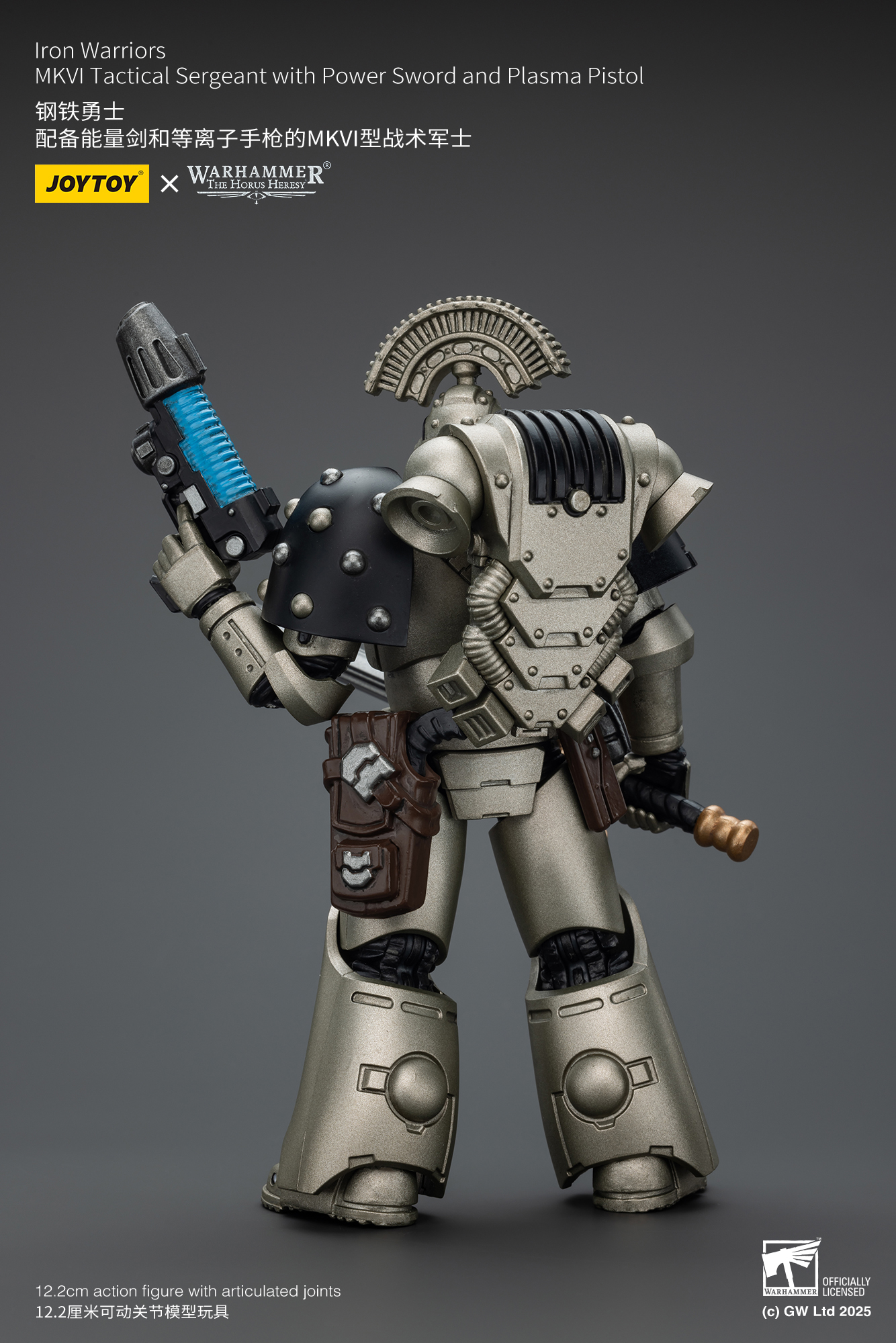 JoyToy WH40K Iron Warriors MKVI Tactical Sergeant with Power Sword and Plasma Pistol