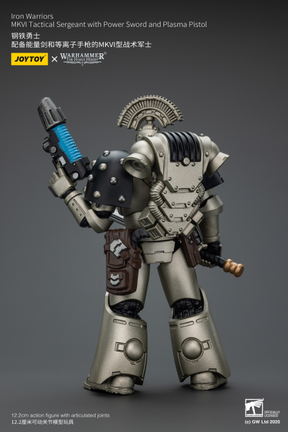 JoyToy WH40K Iron Warriors MKVI Tactical Sergeant with Power Sword and Plasma Pistol