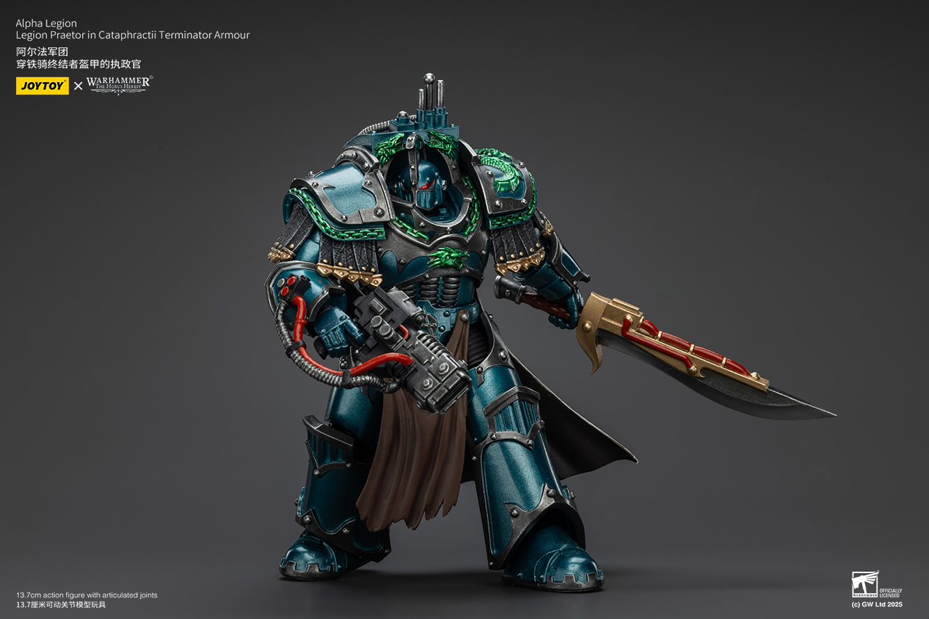 JoyToy WH40K The Horus Heresy Alpha Legion Legion Praetor in Cataphractii Terminator Armour