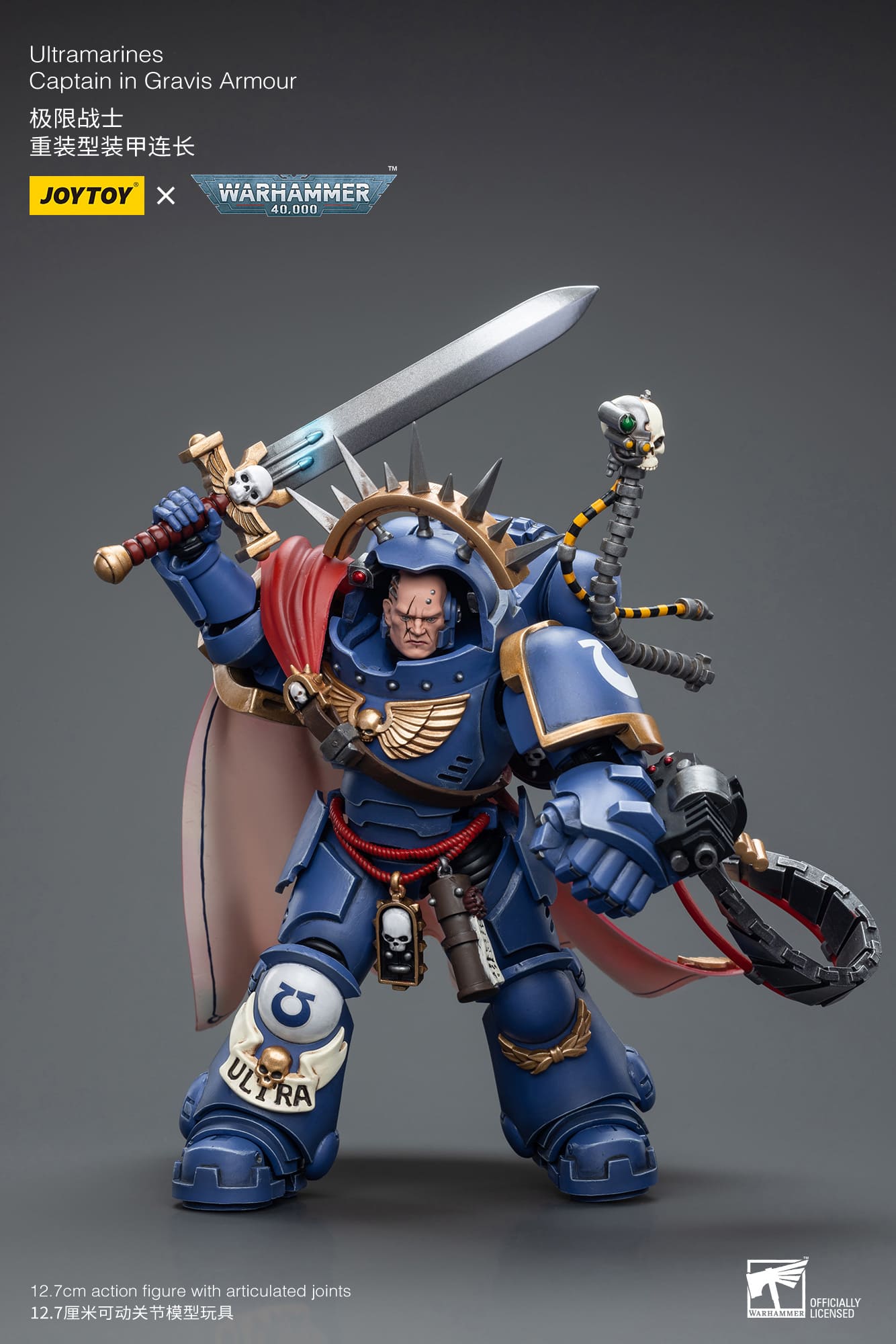 JoyToy WH40K Ultramarines Captain in Gravis Armour