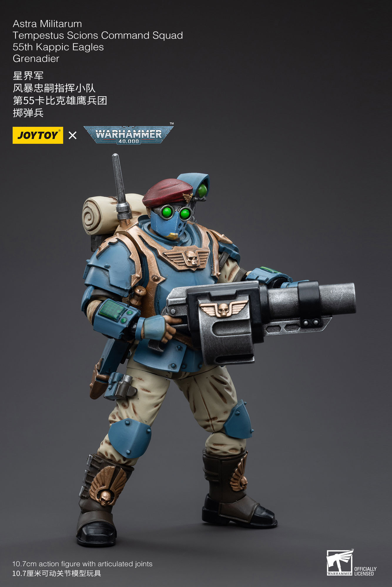 JoyToy WH40K Astra Militarum Tempestus Scions Command Squad 55th Kappic Eagles Grenadier