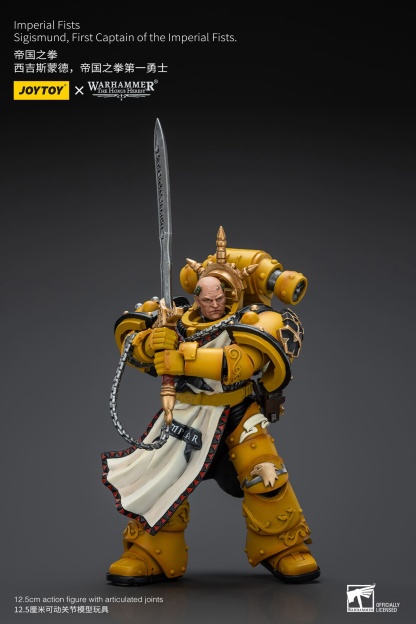 JOYTOY WH40K Imperial Fists Sigismund, First Captain of the Imperial Fists