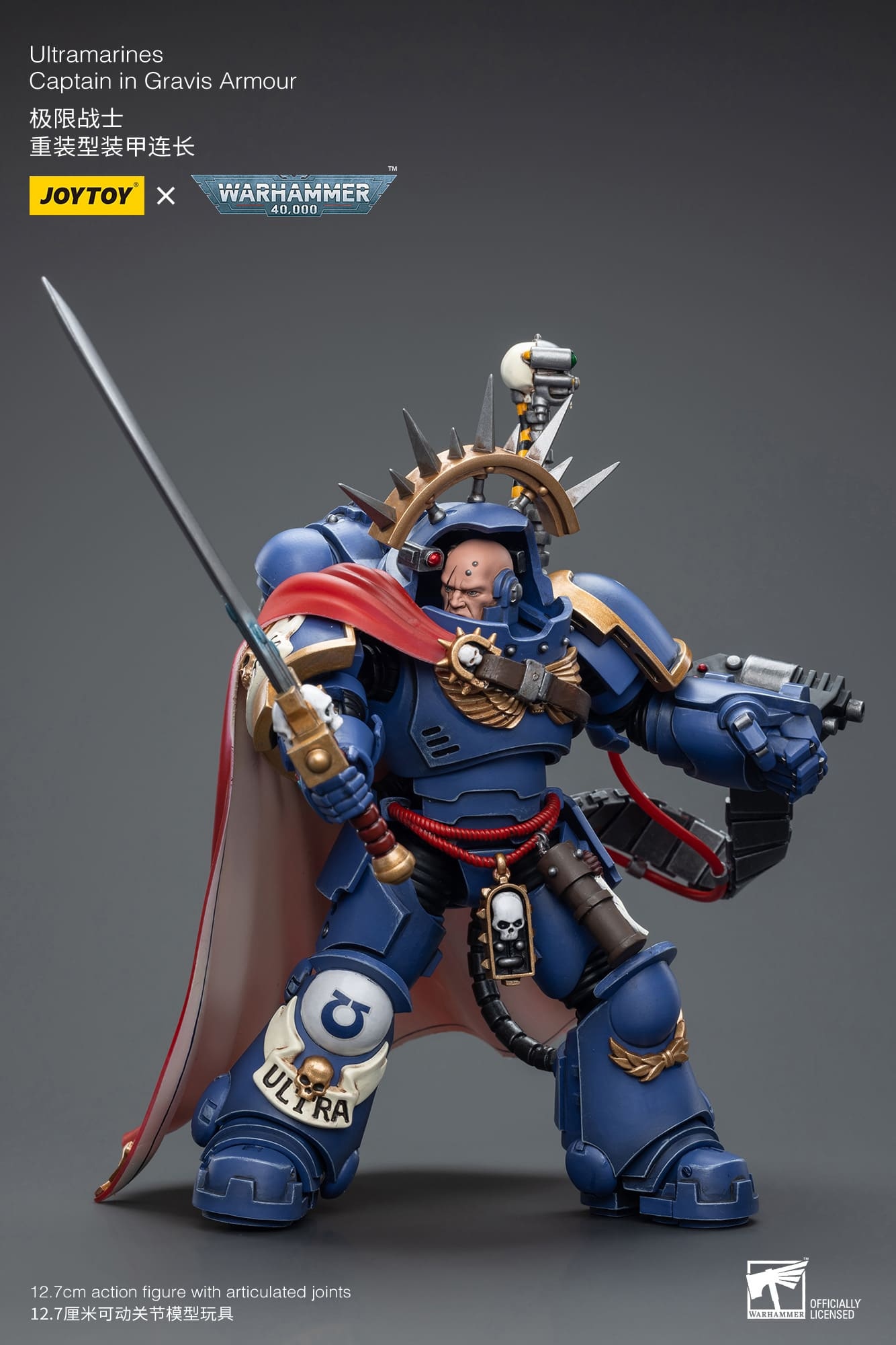 JoyToy WH40K Ultramarines Captain in Gravis Armour