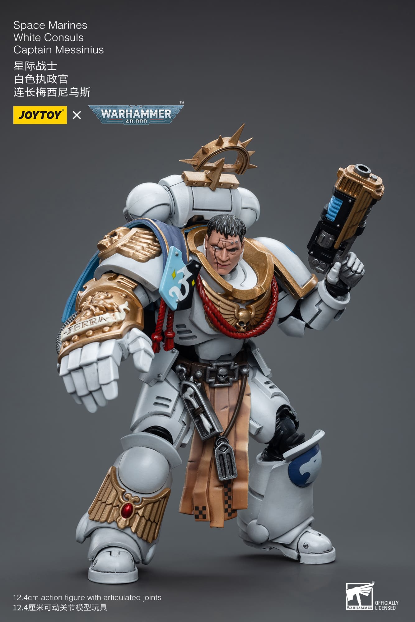 ウォーハンマー CAPTAIN MESSINIUS JoyToy WH40K Space Marines White Consuls Captain Messinius
