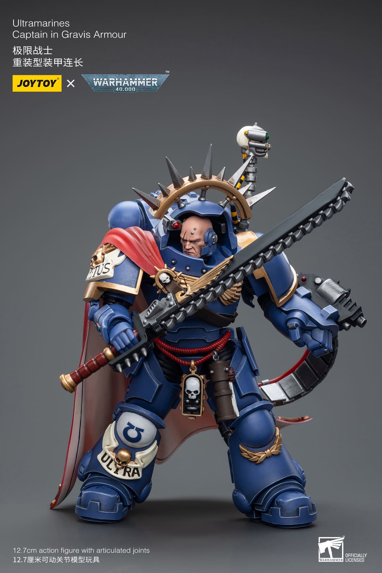 JoyToy WH40K Ultramarines Captain in Gravis Armour