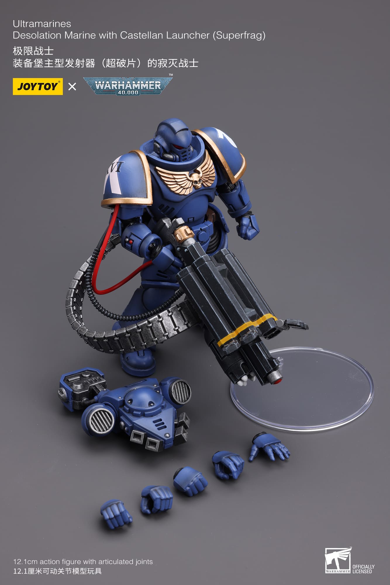JoyToy WH40K Ultramarines Desolation Marine with Castellan