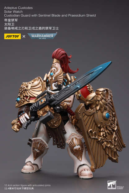 JOYTOY WH40K Adeptus Custodes Solar Watch Custodian Guard with Sentinel Blade and Praesidium Shield