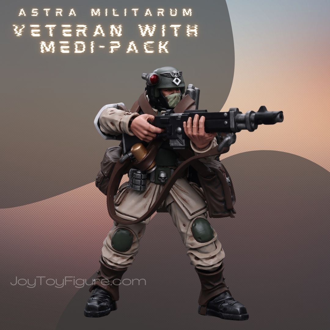 JoyToy WH40K Astra Militarum Cadian Command Squad Veteran with