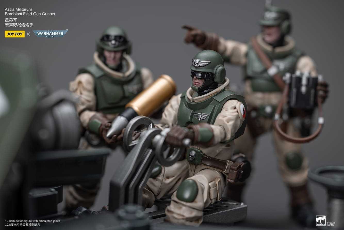 JoyToy WH40K Astra Militarum Ordnance Team with Bombast Field Gun