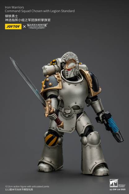 JoyToy WH40K Iron Warriors Command Squad Chosen with Legion Standard