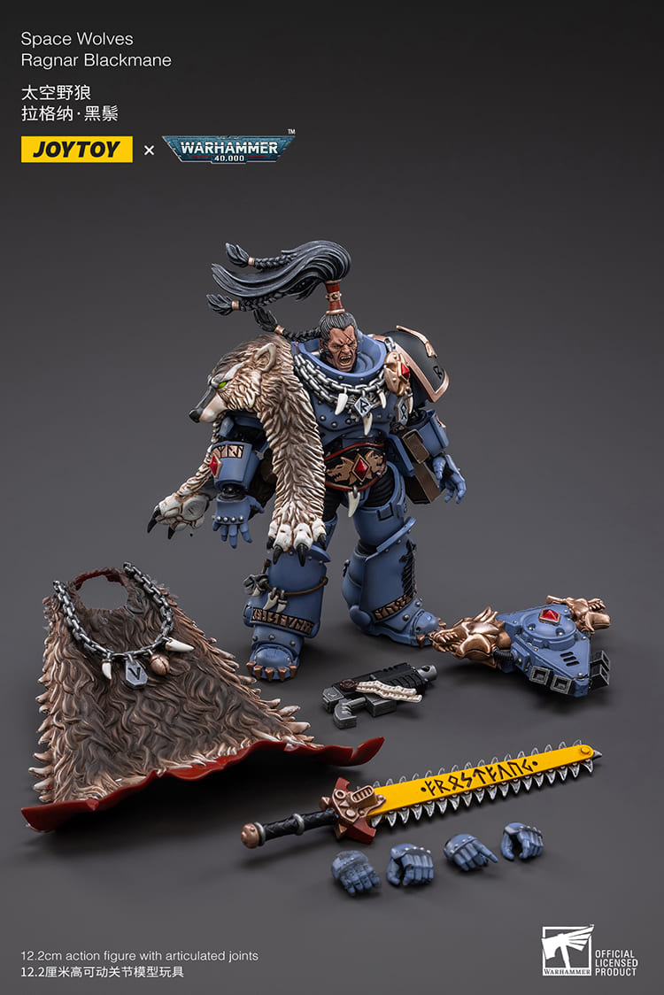JoyToy WH40K Space Wolves Ragnar Blackmane