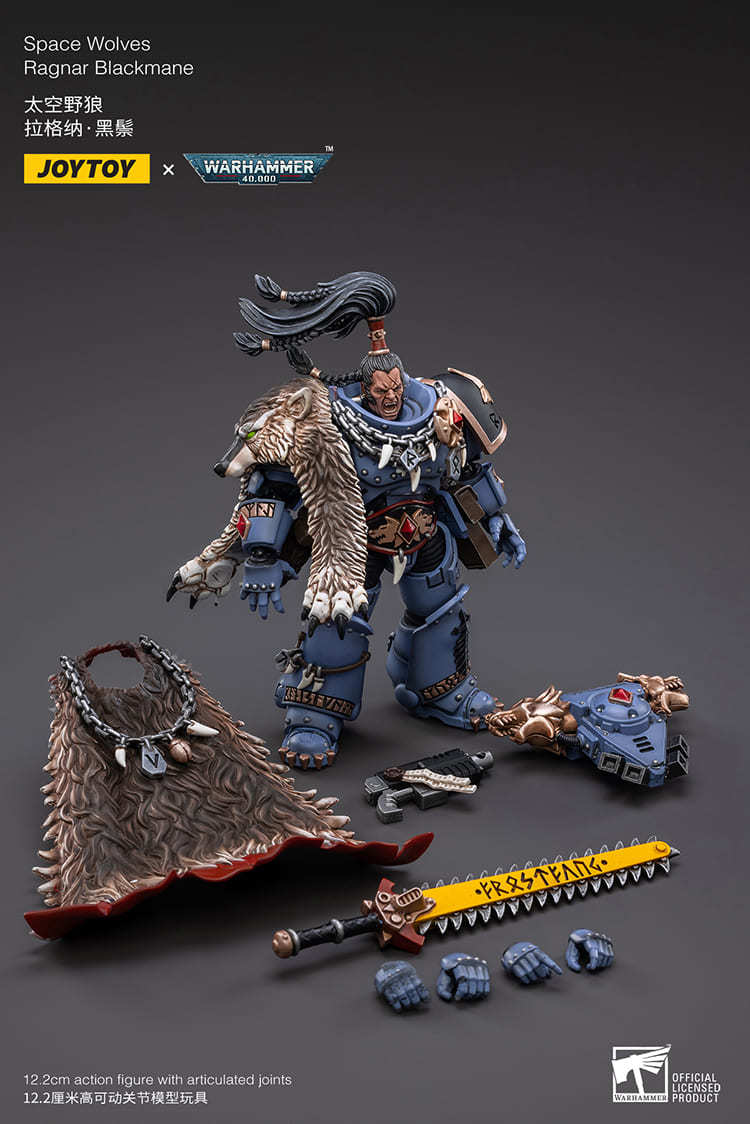 JoyToy WH40K Space Wolves Ragnar Blackmane