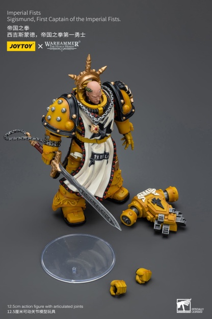 JOYTOY WH40K Imperial Fists Sigismund, First Captain of the Imperial Fists