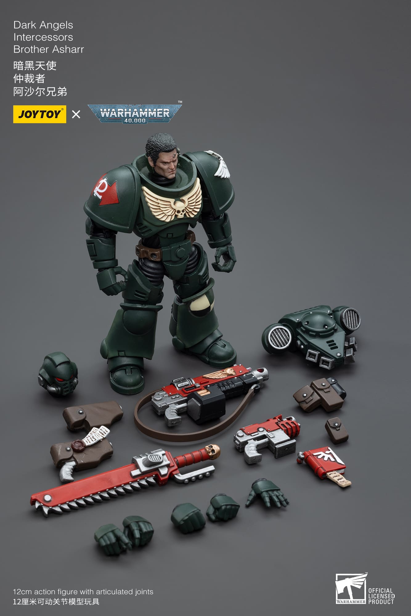 JoyToy WH40K Dark Angels Intercessors Brother Asharr
