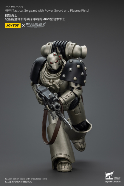 JoyToy WH40K Iron Warriors MKVI Tactical Sergeant with Power Sword and Plasma Pistol