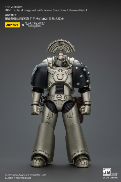 JoyToy WH40K Iron Warriors MKVI Tactical Sergeant with Power Sword and Plasma Pistol