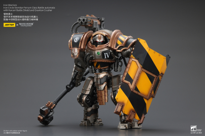JoyToy WH40K Iron Warriors Iron Circle Domitar-Ferrum Class Battle-automata with Karceri Battle Shield and Graviton Crusher