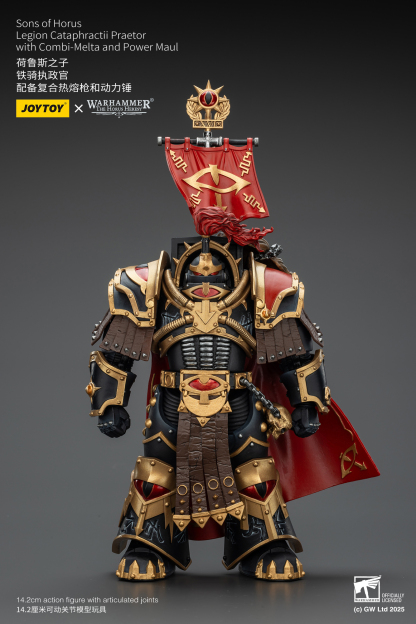 JoyToy WH40K Sons of Horus Legion Cataphractii Praetor with Combi-Melta and Power Maul