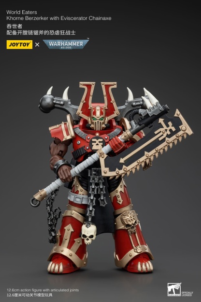 JoyToy WH40K World Eaters Khorne Berzerker with Eviscerator Chainaxe