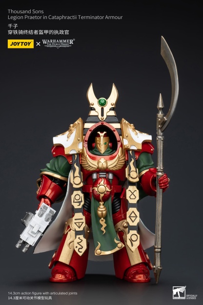 JoyToy WH40K Thousand Sons Legion Praetor in Cataphractii Terminator Armour