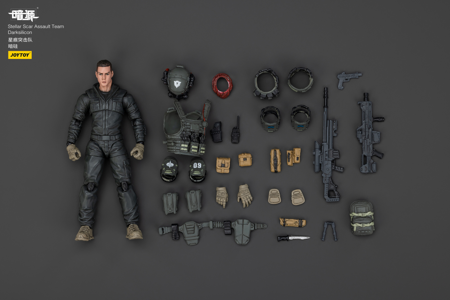JOYTOY Action Figure Dark Source Stellar Scar Assault Team
