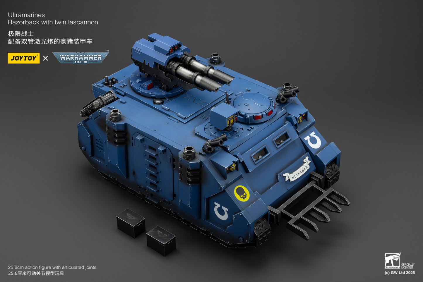 JoyToy WH40K Ultramarines Razorback with twin lascannon