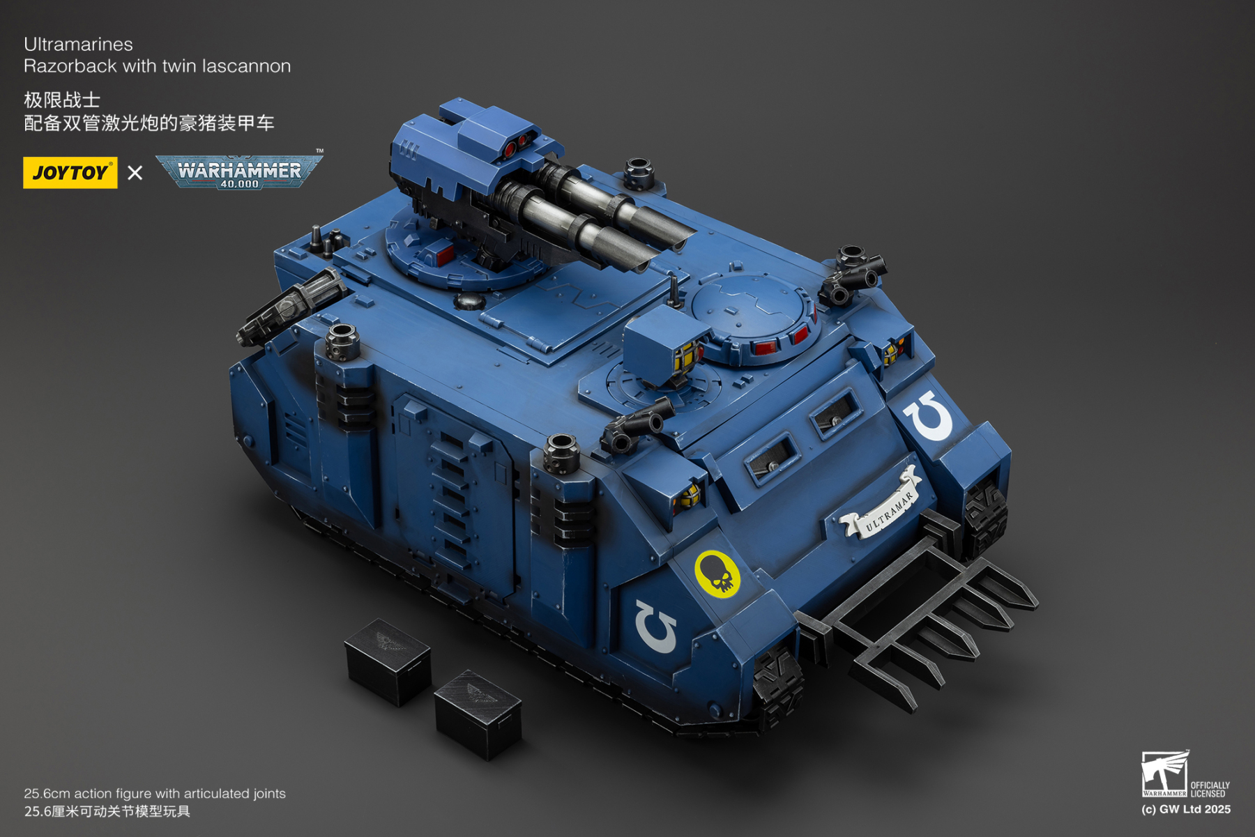 JoyToy WH40K Ultramarines Razorback with twin lascannon