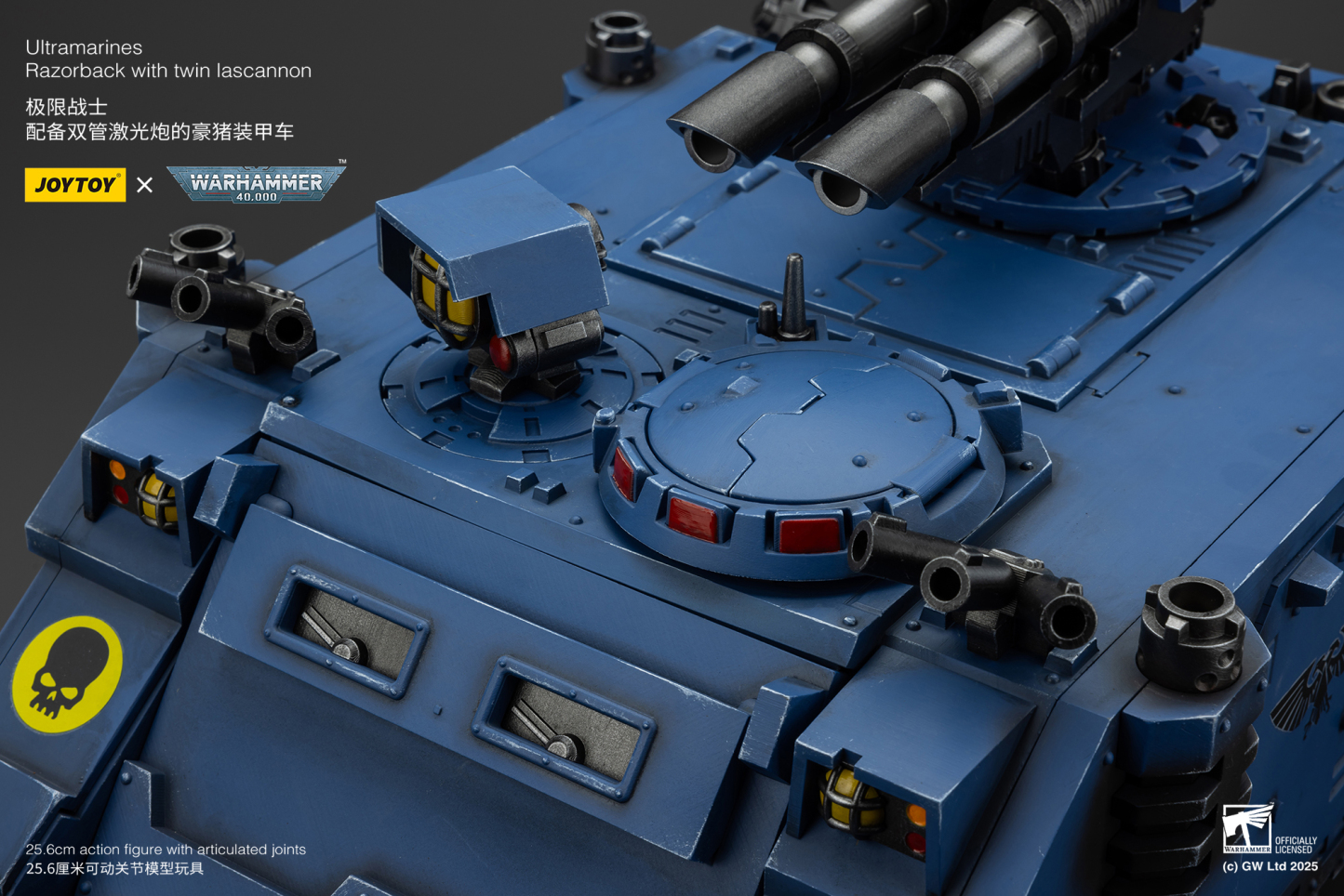 JoyToy WH40K Ultramarines Razorback with twin lascannon